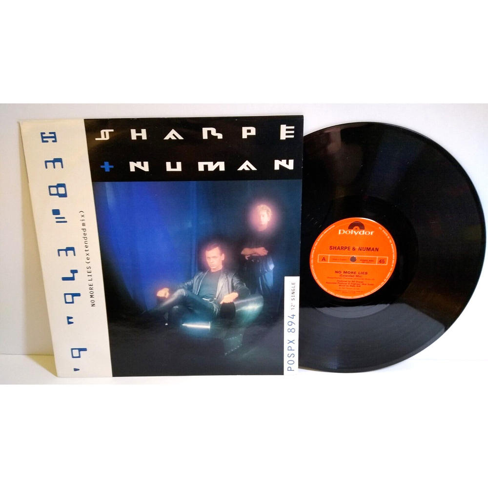 Sharpe & Gary Numan No More Lies Extended Mix Vinyl Record New Wave Synth-Pop NM